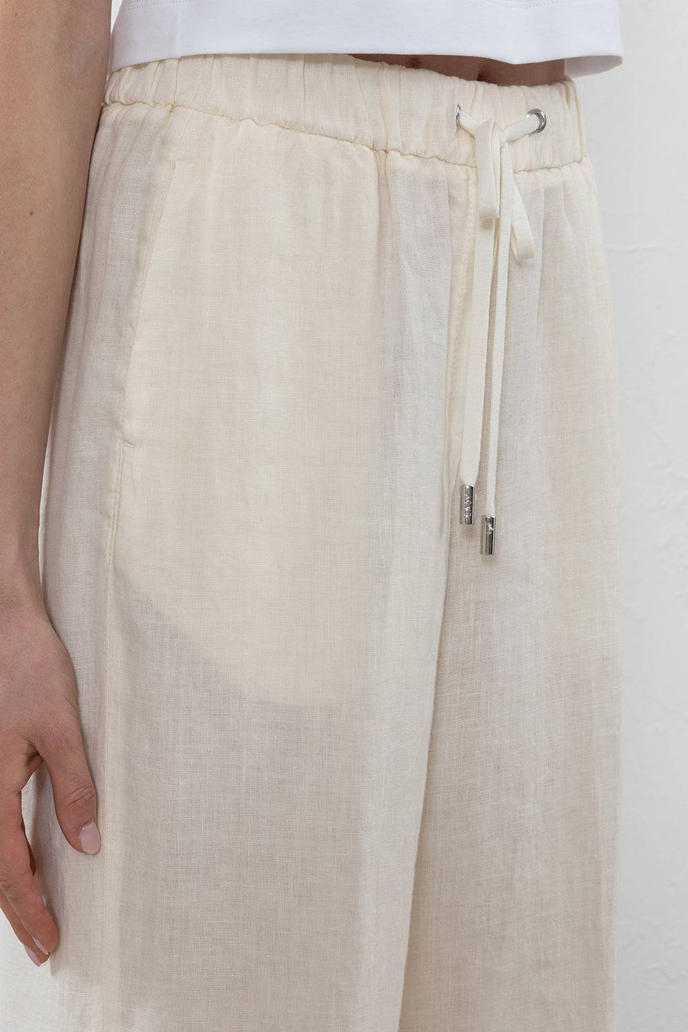 Peserico Pantalone In Tela Di Puro Lino