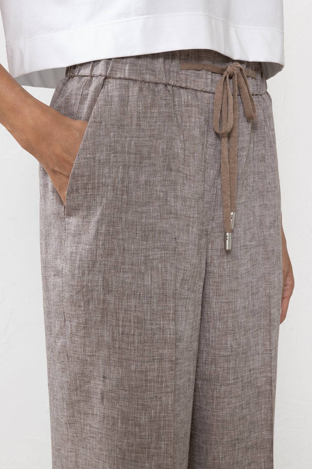 Peserico Pantalone In Tela Leggera Di Puro Lino