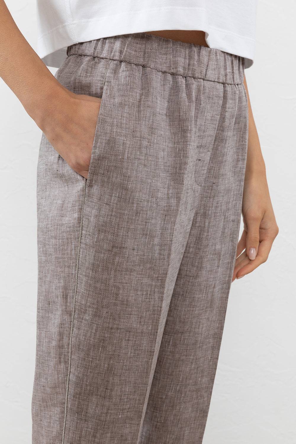 Peserico Pantalone In Tela Leggera Di Puro Lino