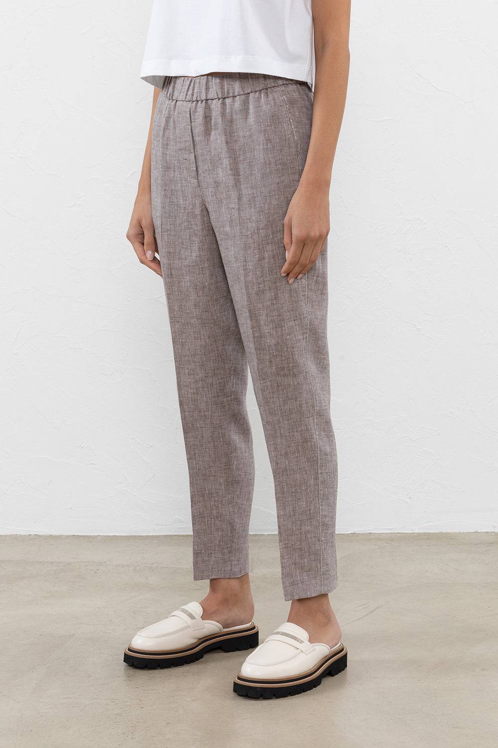 Peserico Pantalone in tela leggera di puro lino