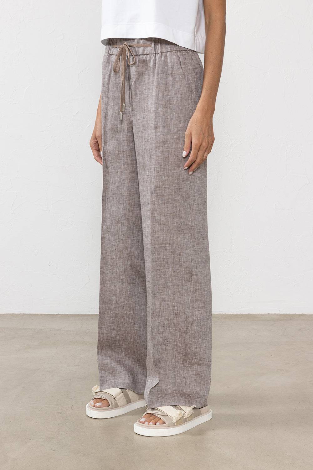 Peserico Pantalone in tela leggera di puro lino