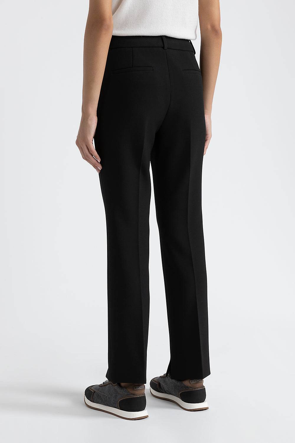 Peserico Pantalone In Viscosa-cotone Stretch