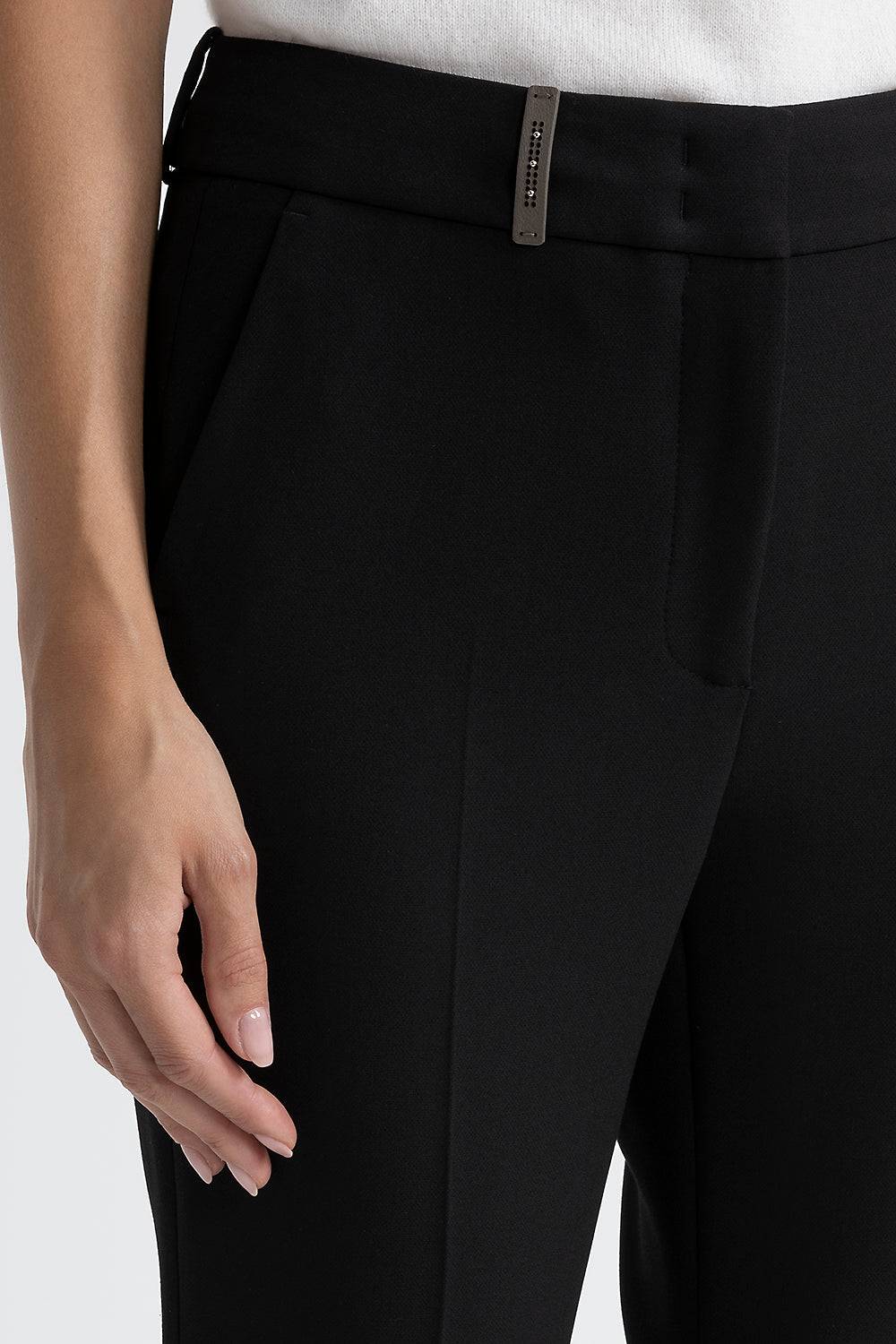 Peserico Pantalone In Viscosa-cotone Stretch