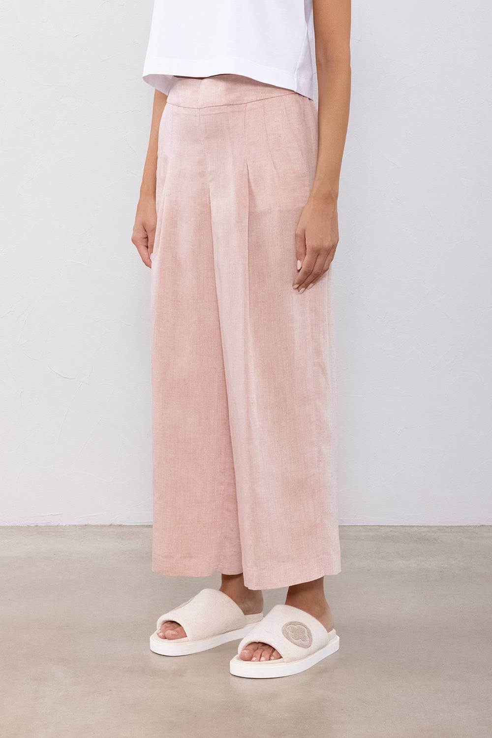 Peserico Pantalone in viscosa e lino