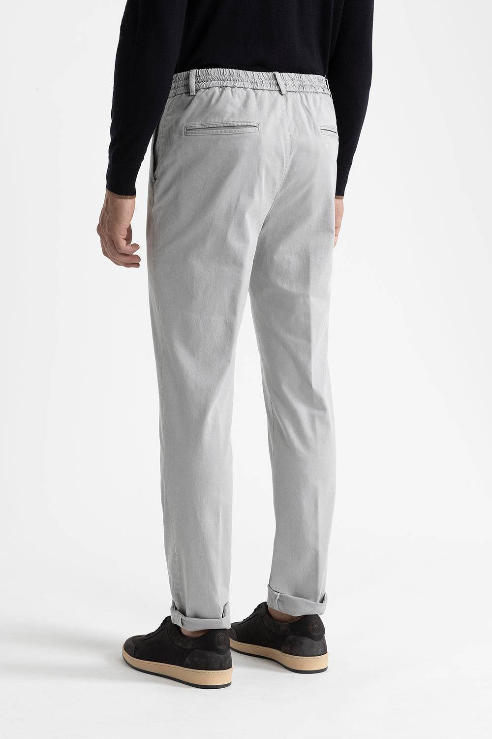 Peserico Pantalone Jogger In Cotone, Seta E Tencel