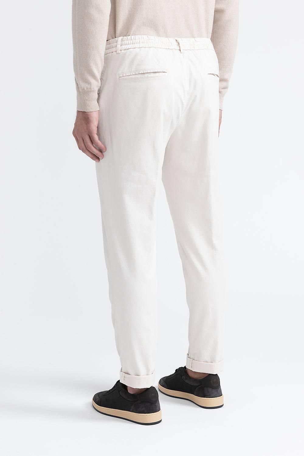 Peserico Pantalone Jogger In Cotone, Seta E Tencel