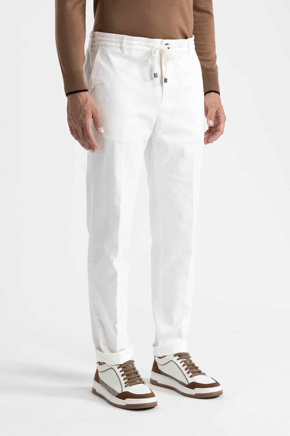 Peserico Pantalone jogger in cotone, seta e tencel
