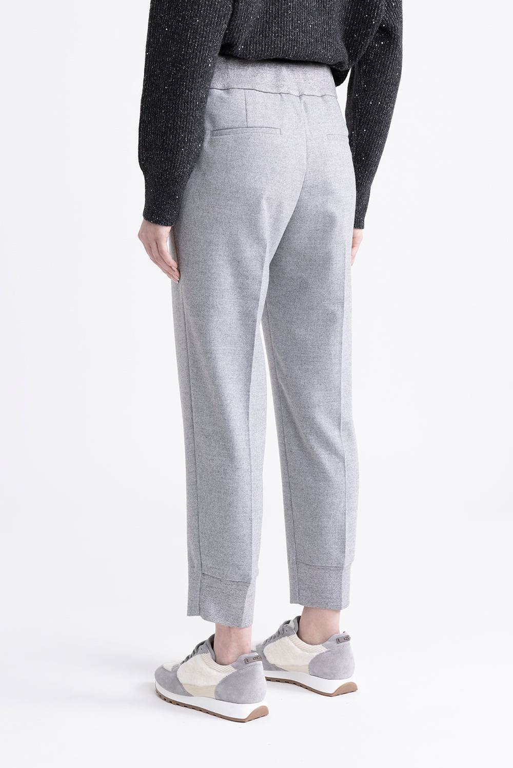 Peserico Pantalone Jogger In Flanella Leggera