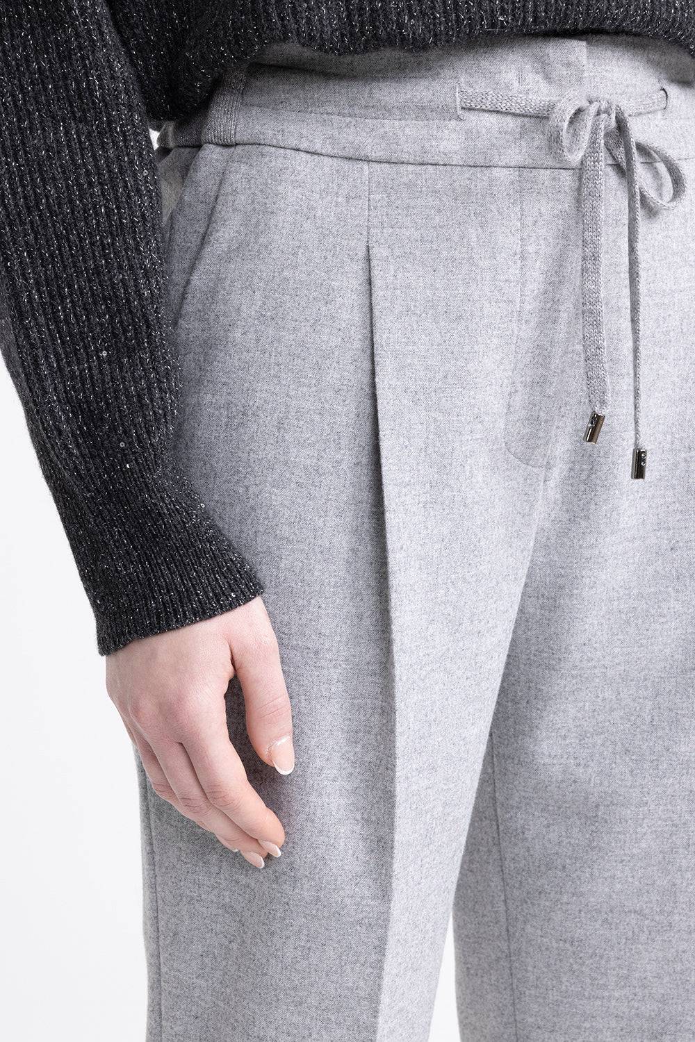 Peserico Pantalone Jogger In Flanella Leggera