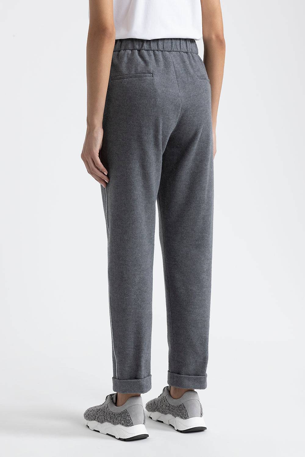 Peserico Pantalone Jogger In Jersey Di Cotone