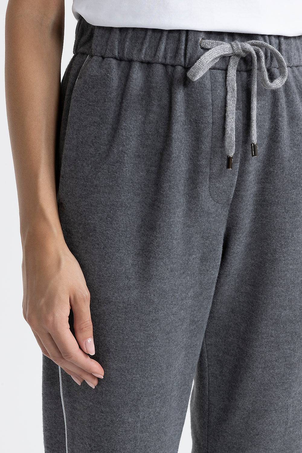 Peserico Pantalone Jogger In Jersey Di Cotone