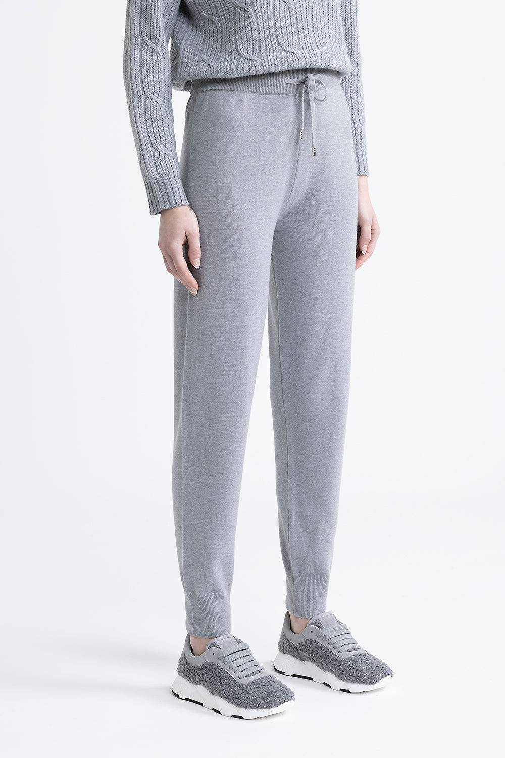 Peserico Pantalone jogger in lana, seta e cashmere