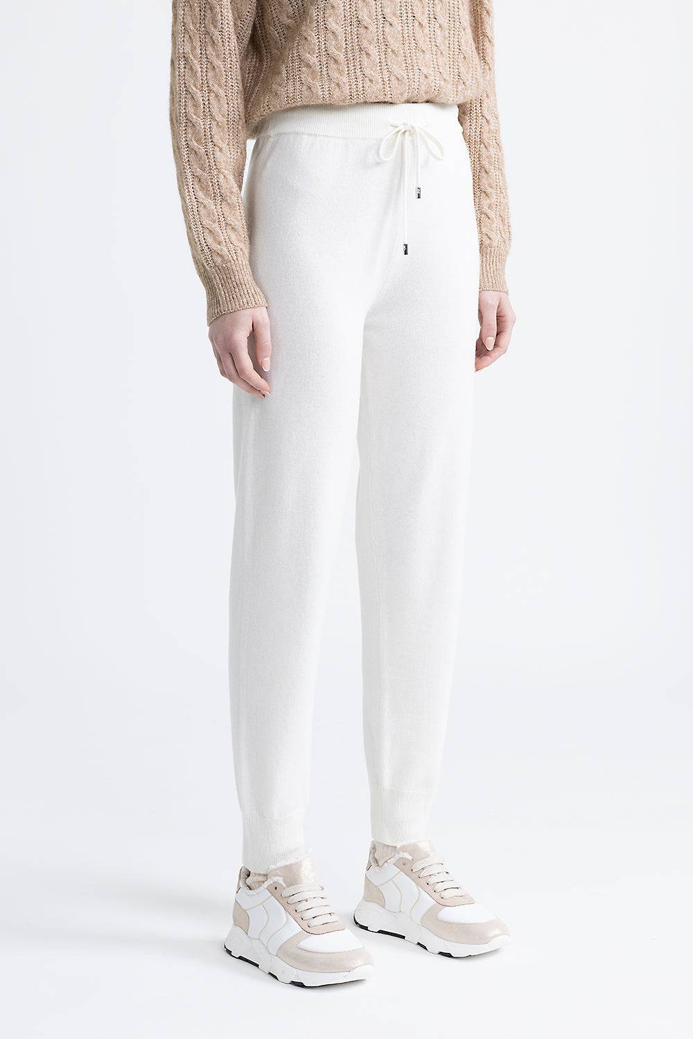 Peserico Pantalone jogger in lana, seta e cashmere