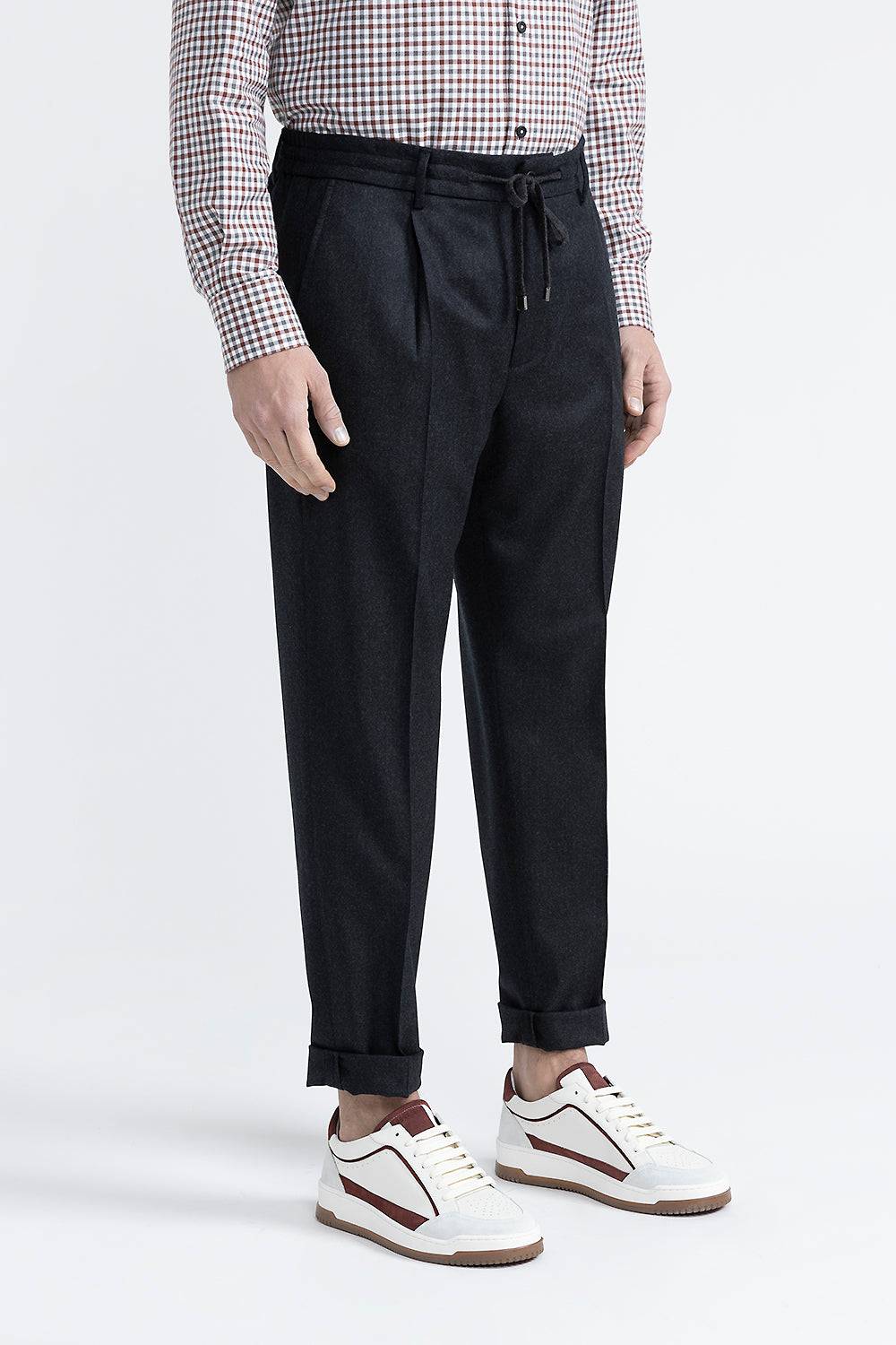 Peserico Pantalone jogger in pura lana vergine