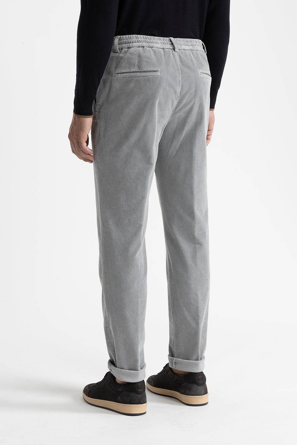 Peserico Pantalone Jogger In Velluto Di Cotone