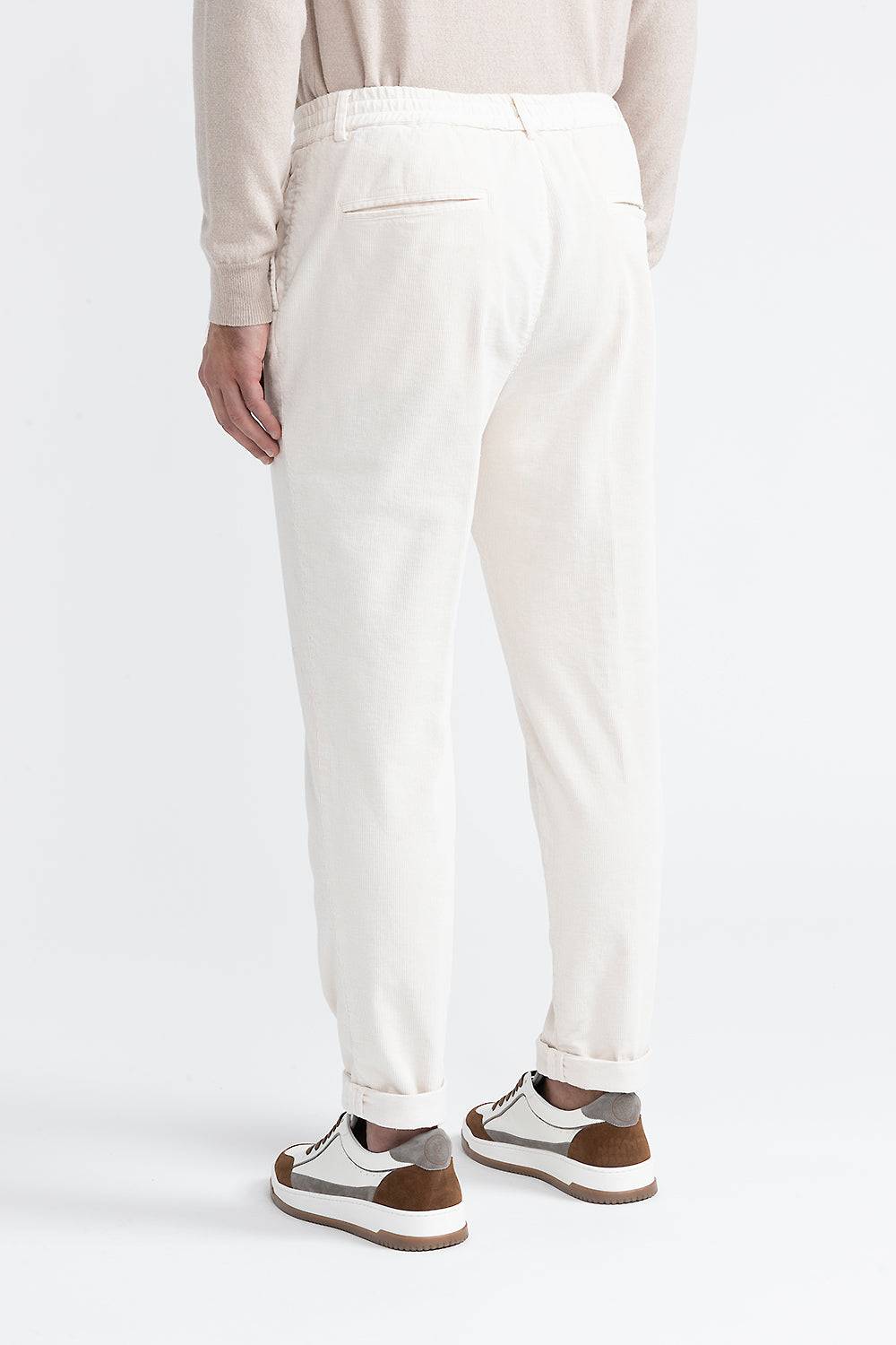 Peserico Pantalone Jogger In Velluto Di Cotone