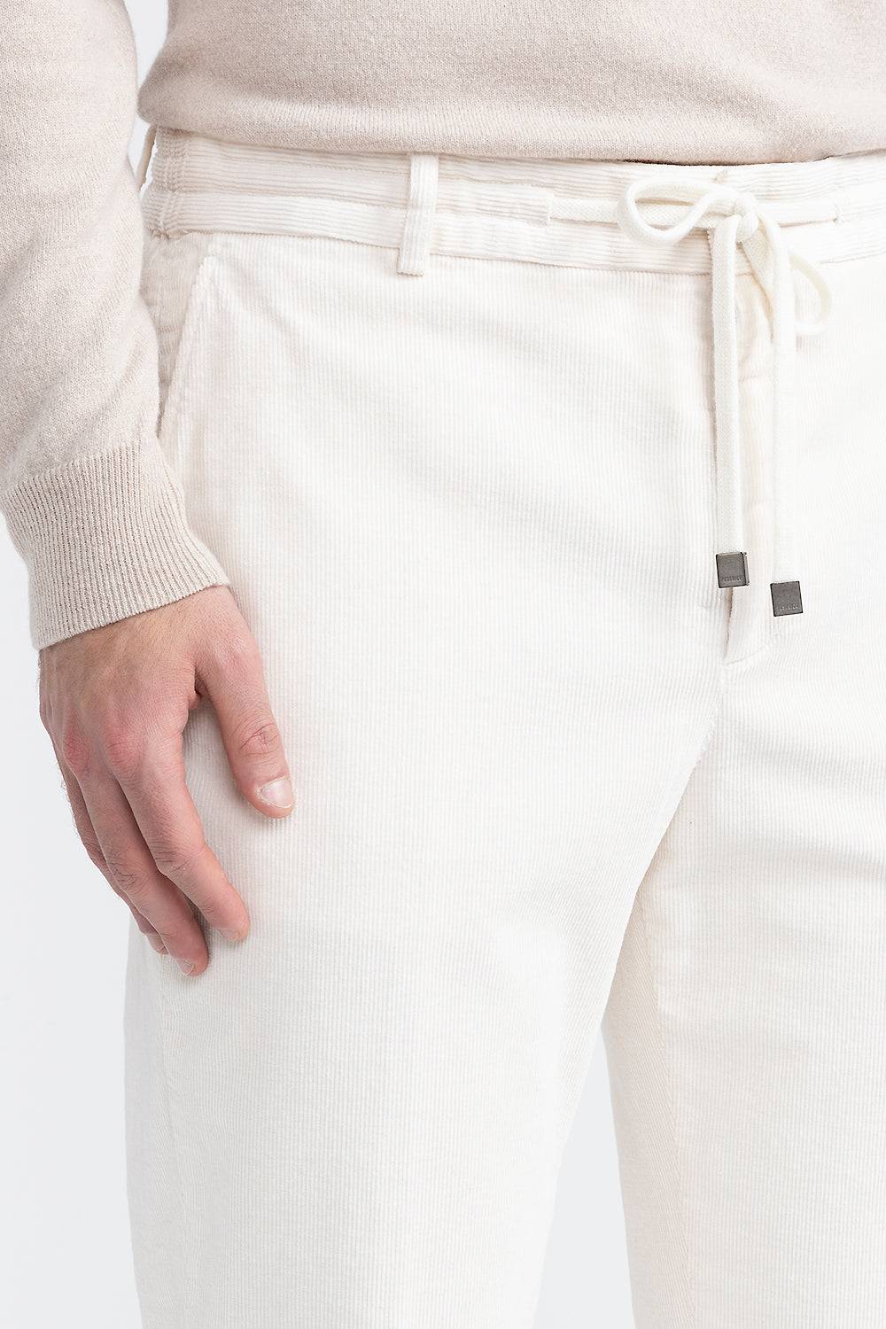 Peserico Pantalone Jogger In Velluto Di Cotone