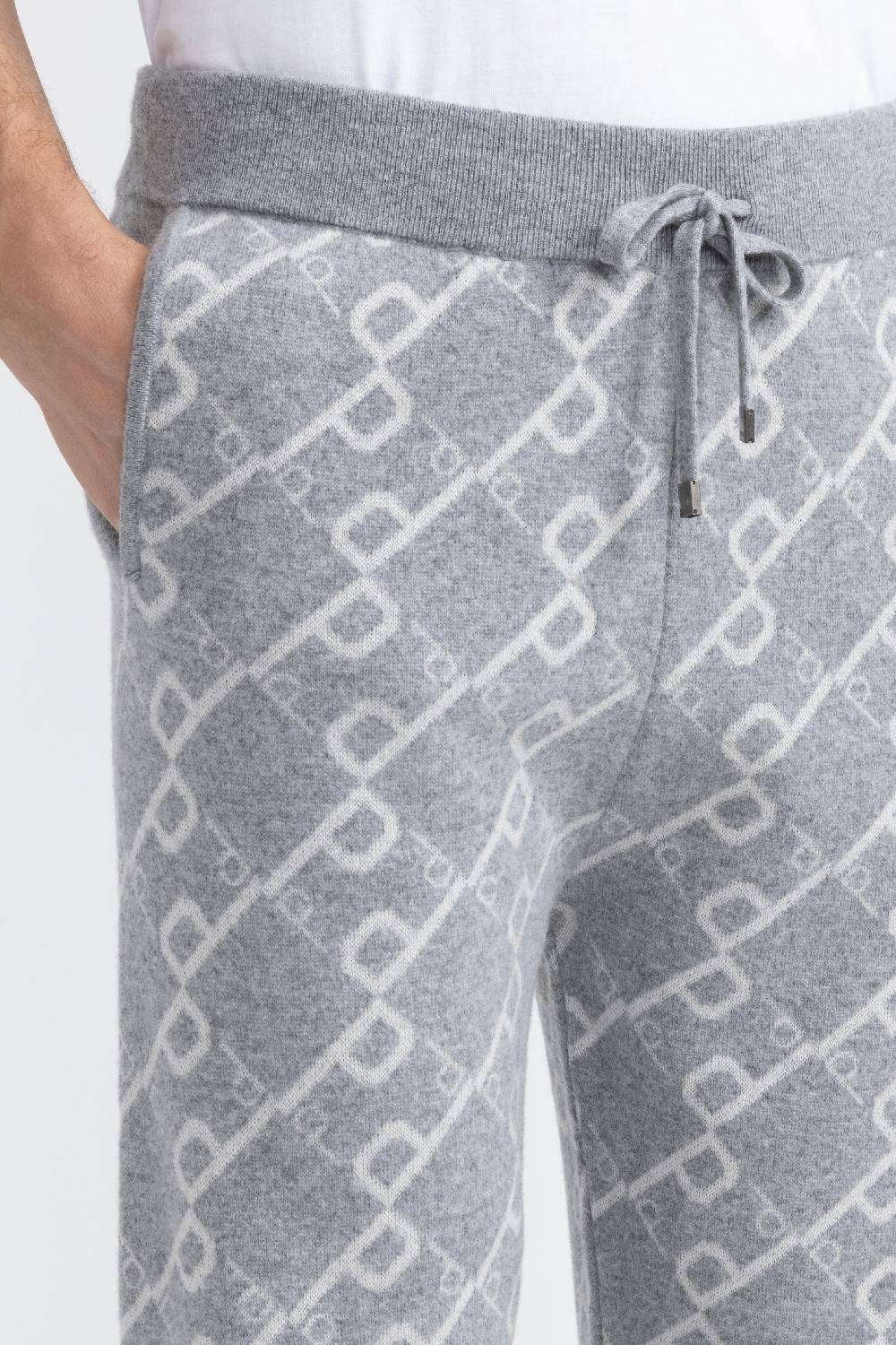 Peserico Pantalone Logato In Maglia Di Lana