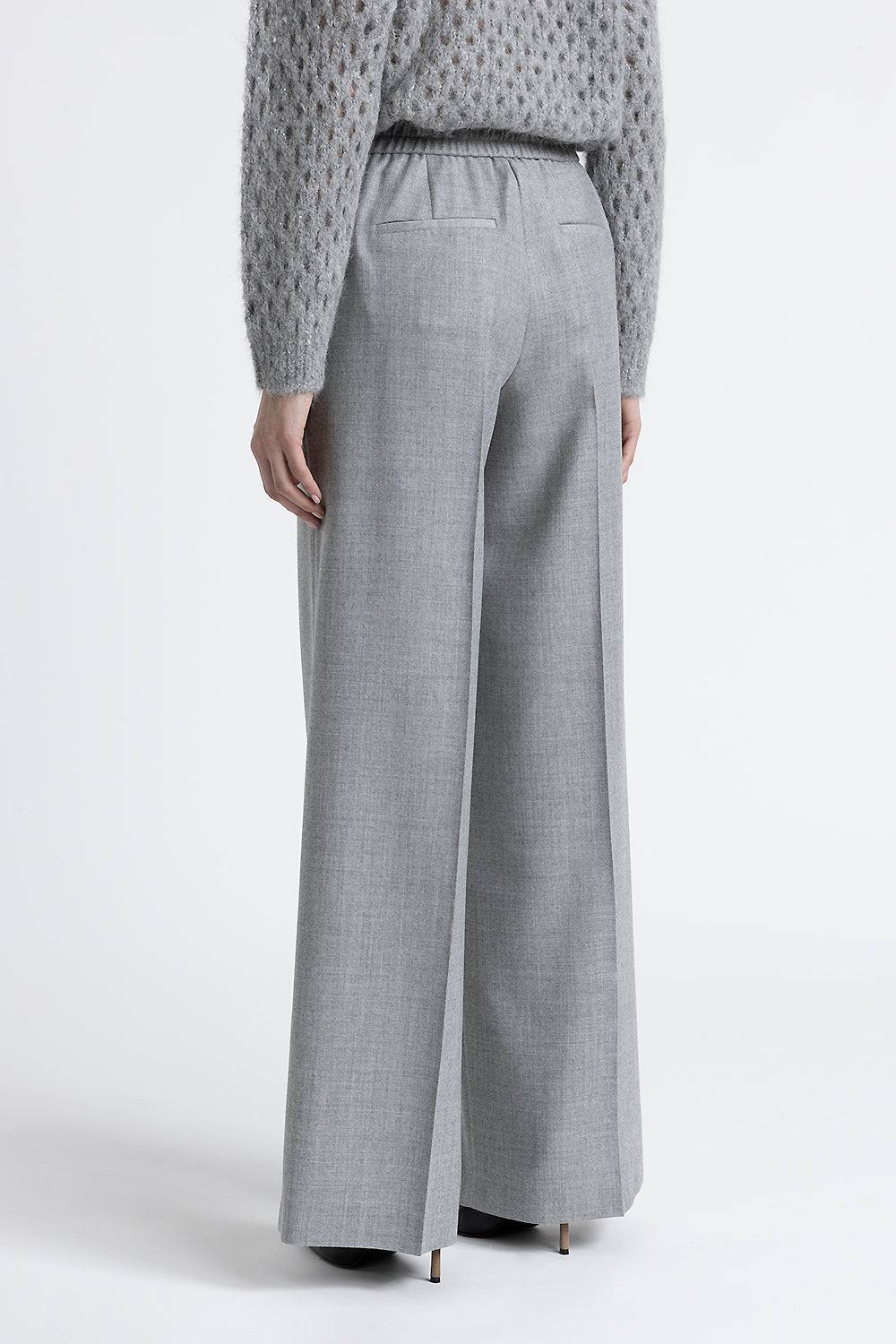 Peserico Pantalone Palazzo In Lana Lurex