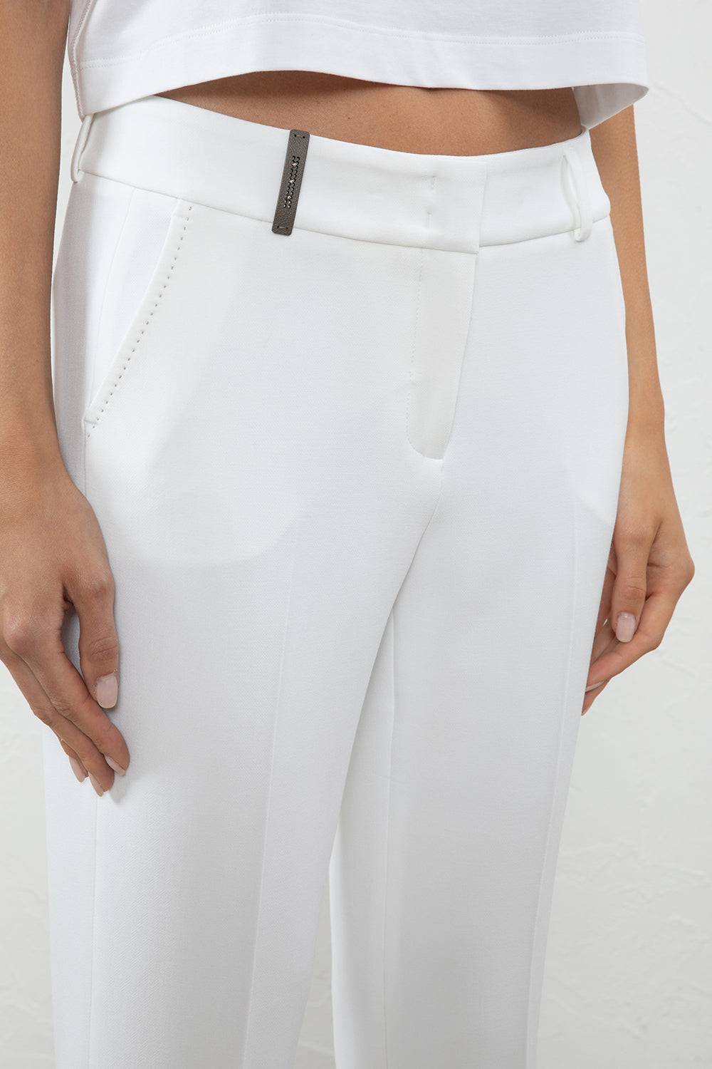 Peserico Pantalone Regular A Vita Bassa