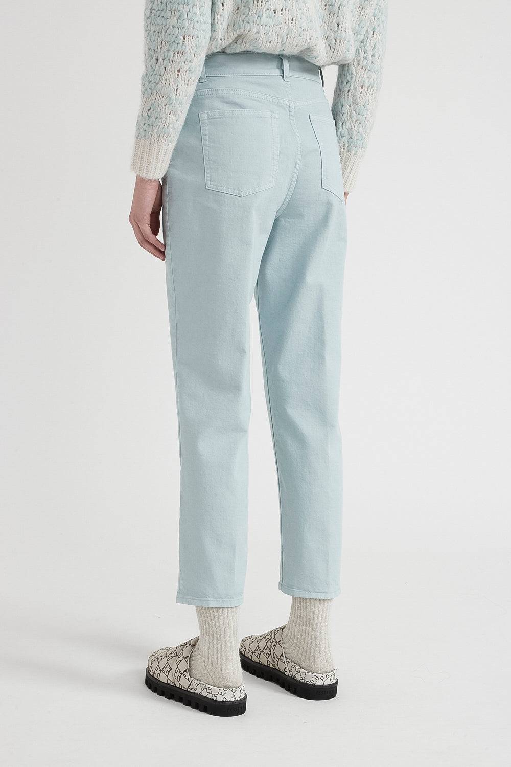 Peserico Pantalone Straight Cropped In Bull Denim