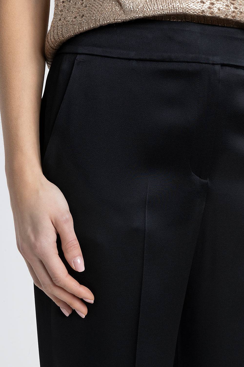 Peserico Pantalone Straight Satinato