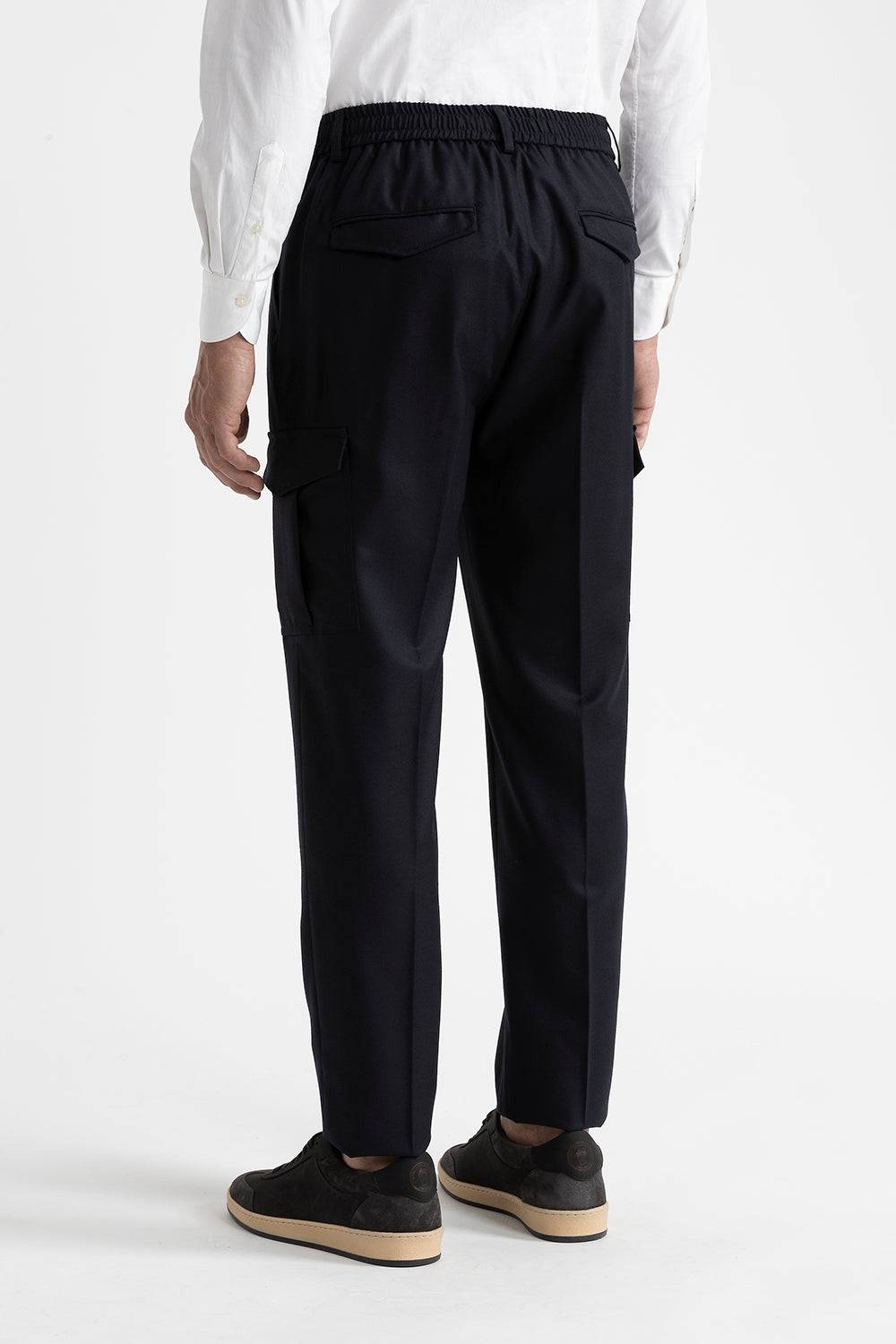 Peserico Pantalone Tasconato In Pura Lana Vergine