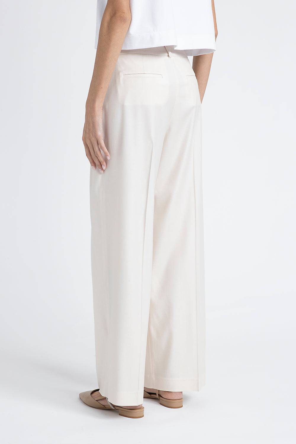 Peserico Pantalone Wide In Twill