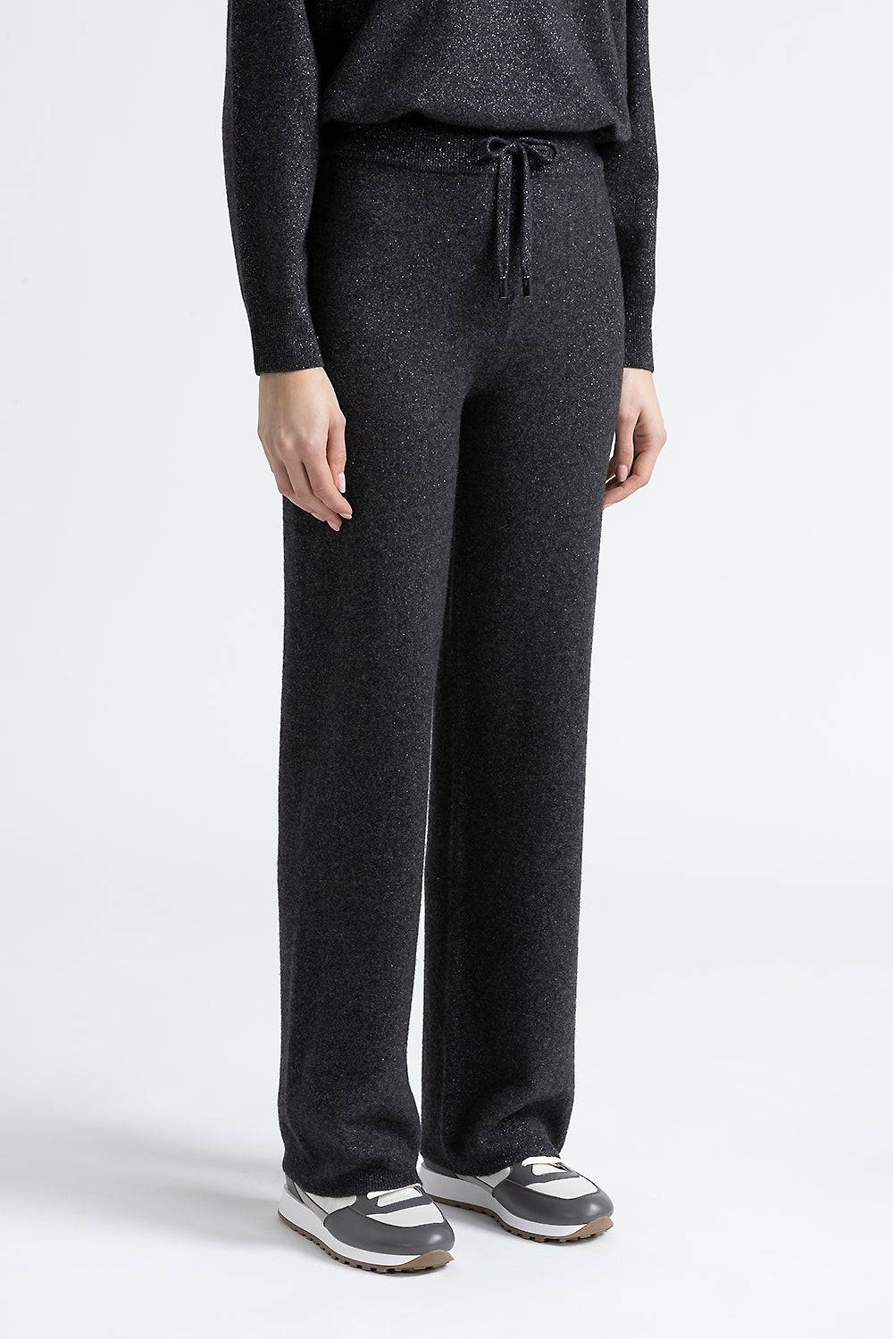 Peserico Pantaloni in lana cashmere e lurex