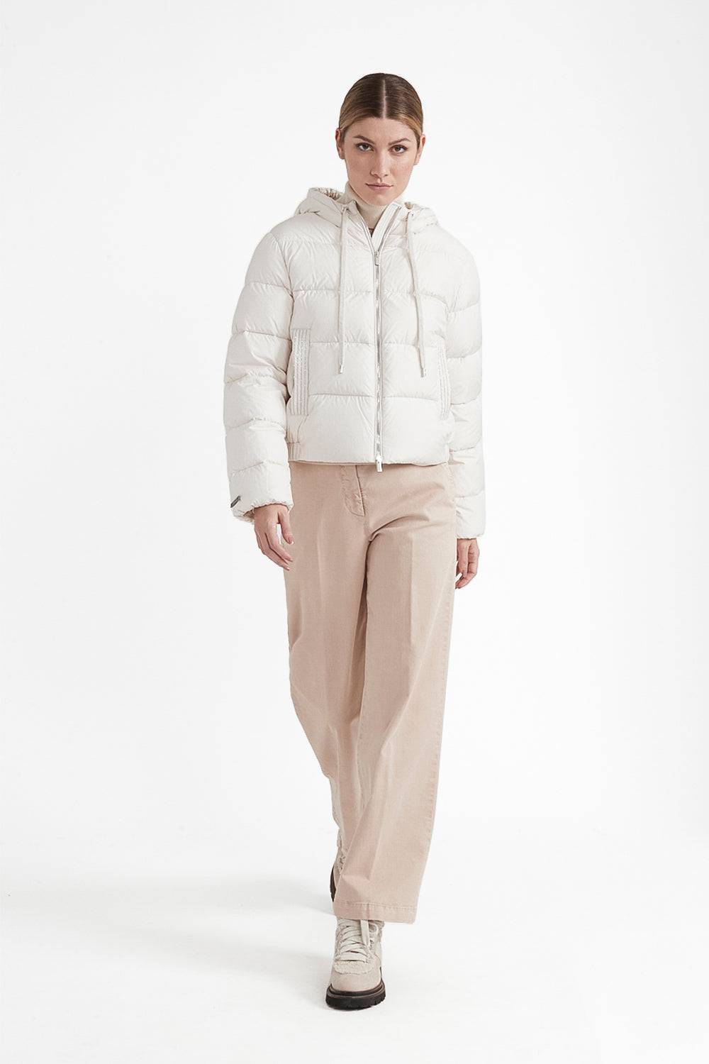 Peserico Piumino D'oca Corto Con Cappuccio