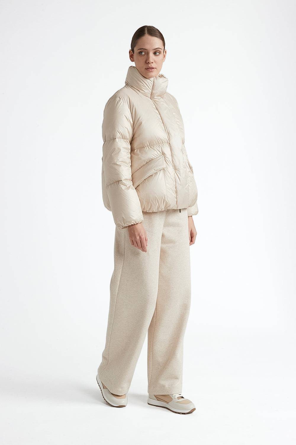 Peserico Piumino D'oca Corto In Nylon Ultraleggero