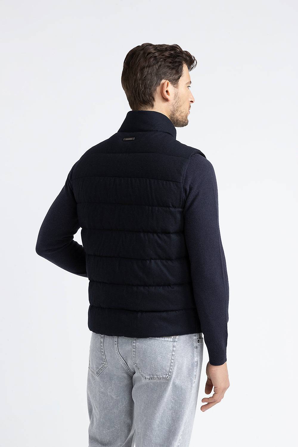 Peserico Piumino D'oca Senza Maniche In Cashmere