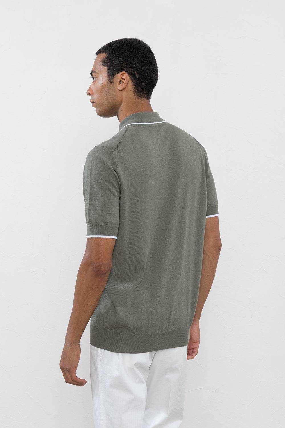 Peserico Polo In Filato Di Puro Cotone Crepe