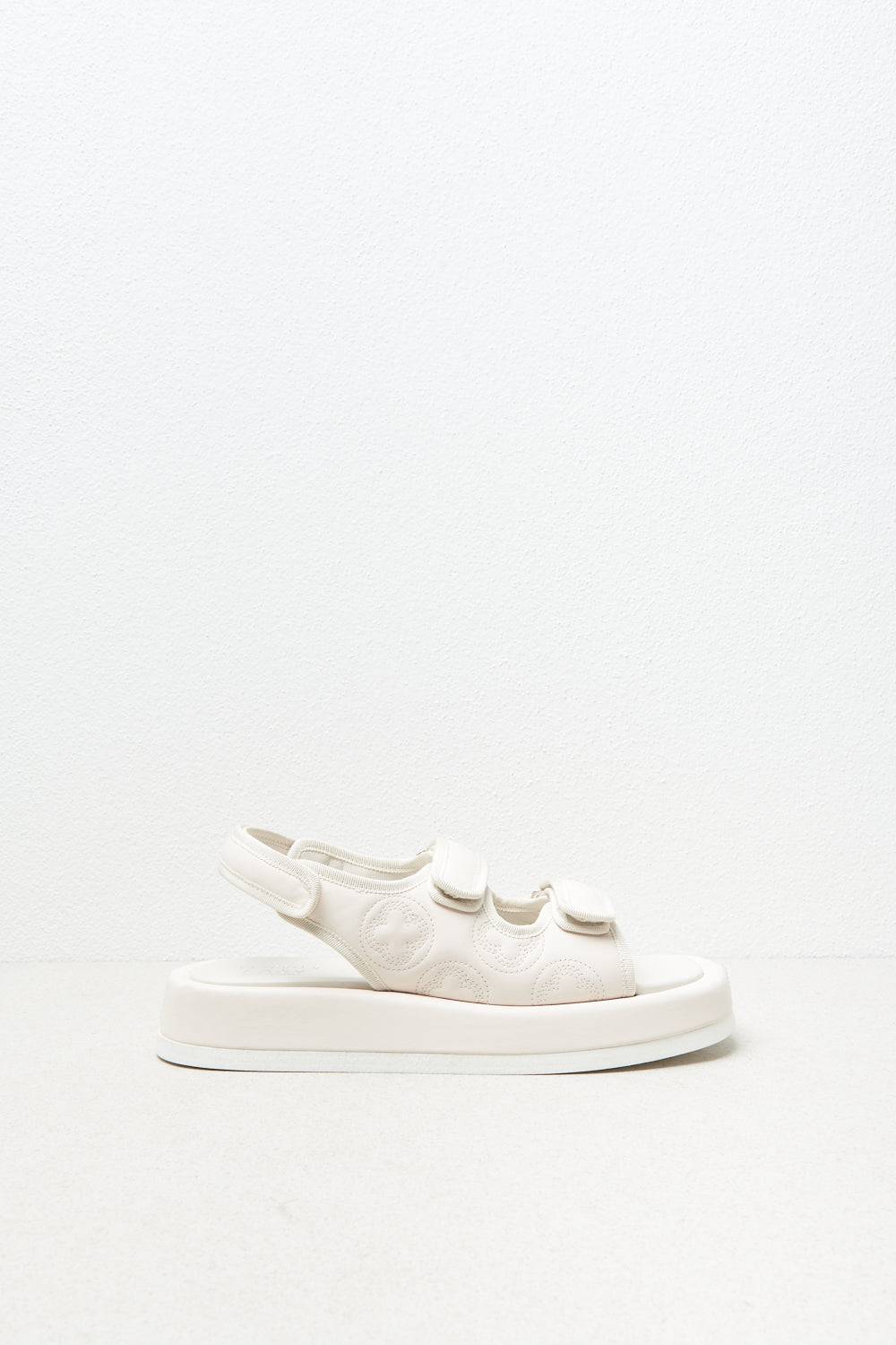 Peserico Sandalo In Pelle Effetto Matelassé