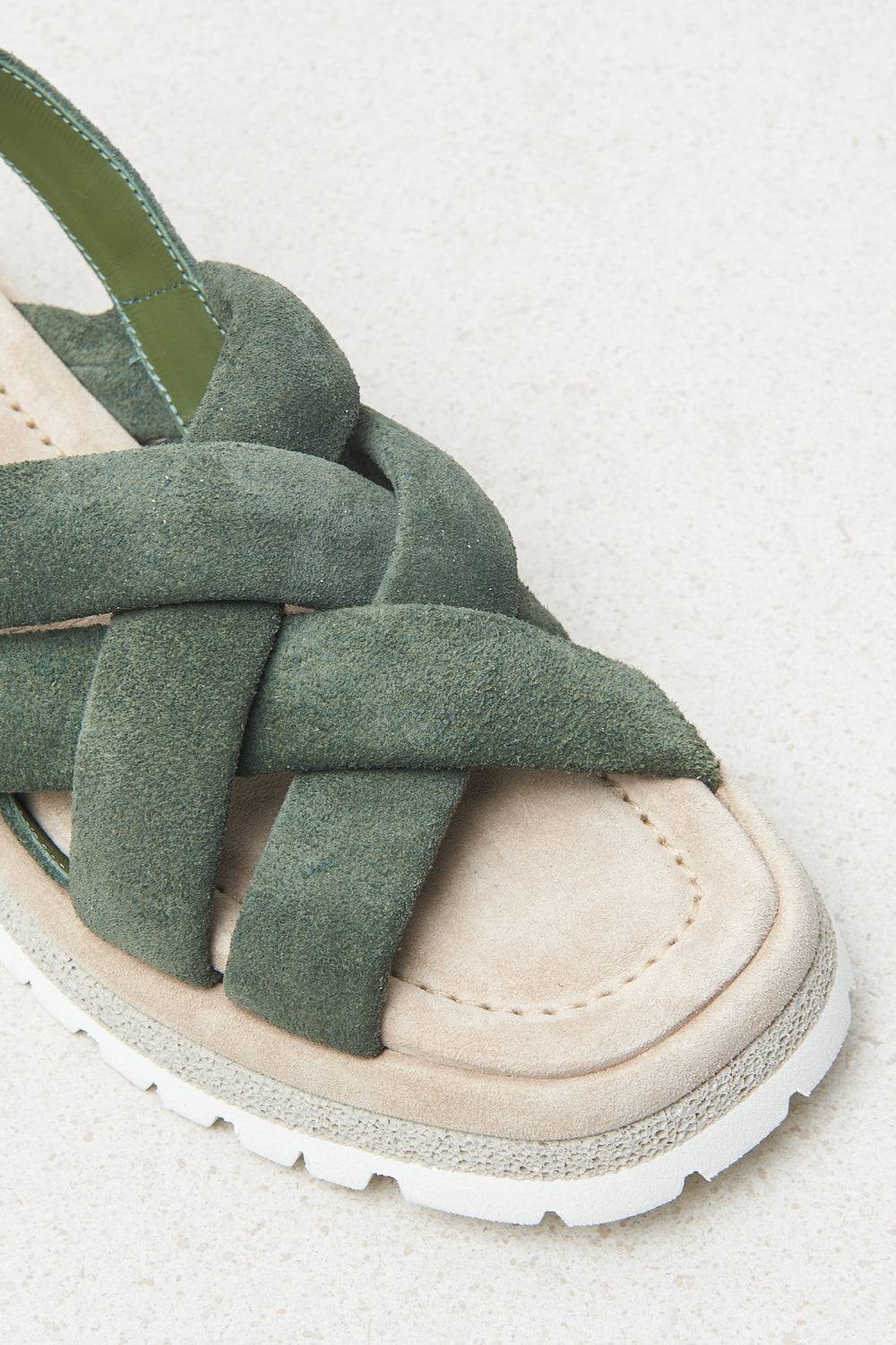 Peserico Sandalo Slingback In Pelle Scamosciata