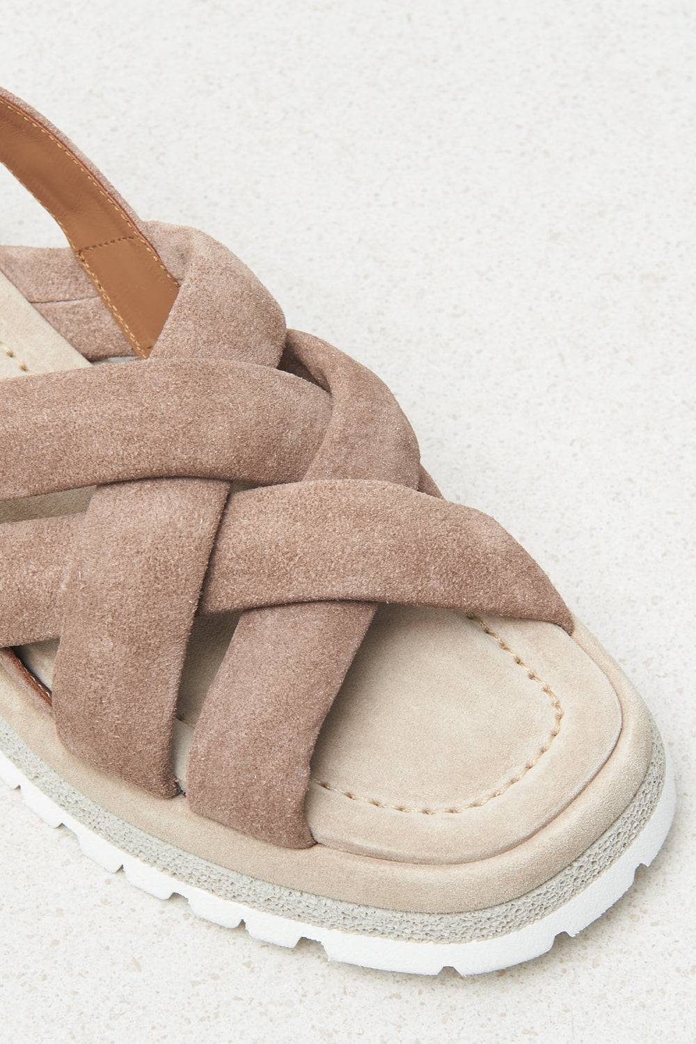 Peserico Sandalo Slingback In Pelle Scamosciata