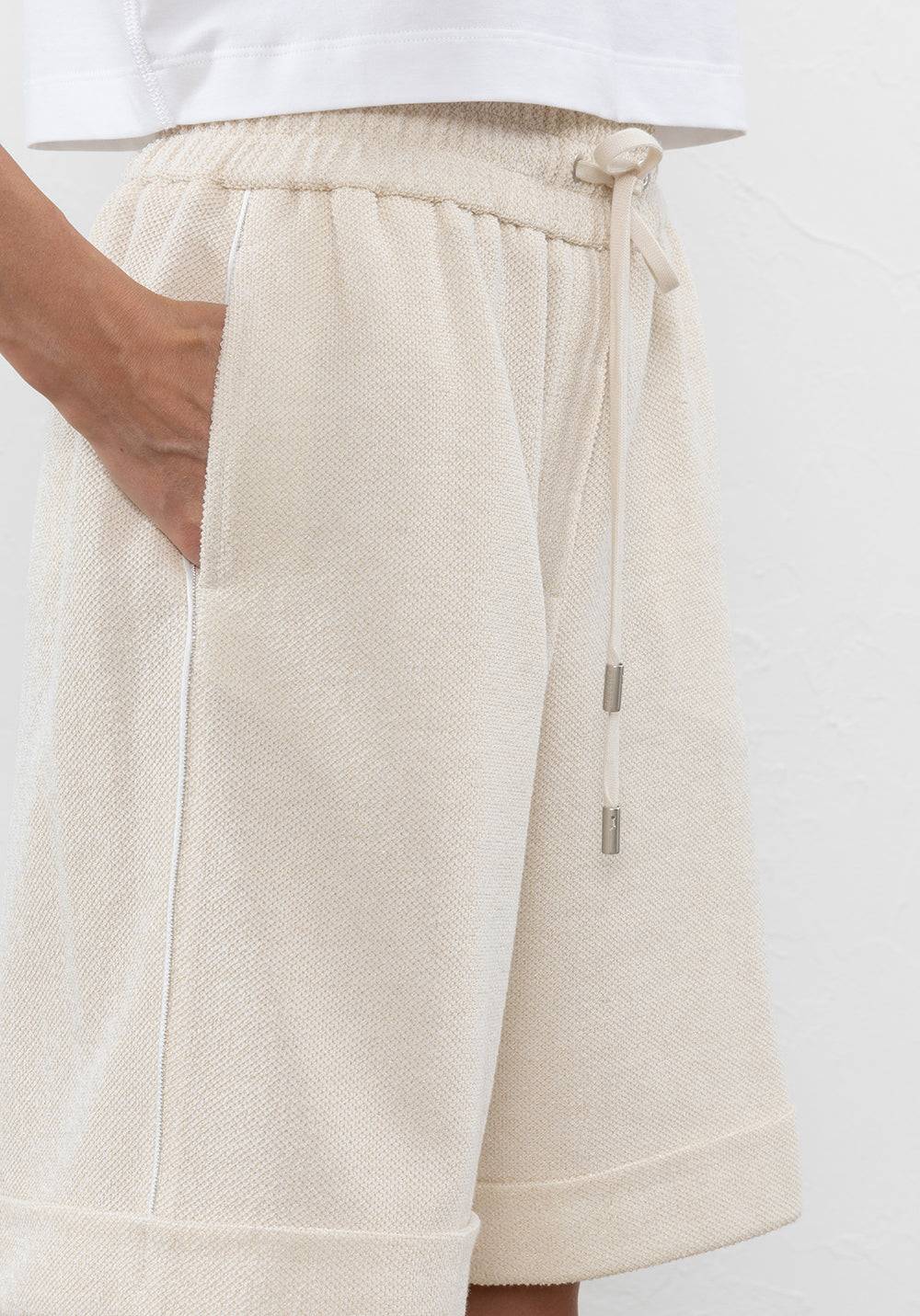 Peserico Shorts In Felpa Con Interventi Di Lurex