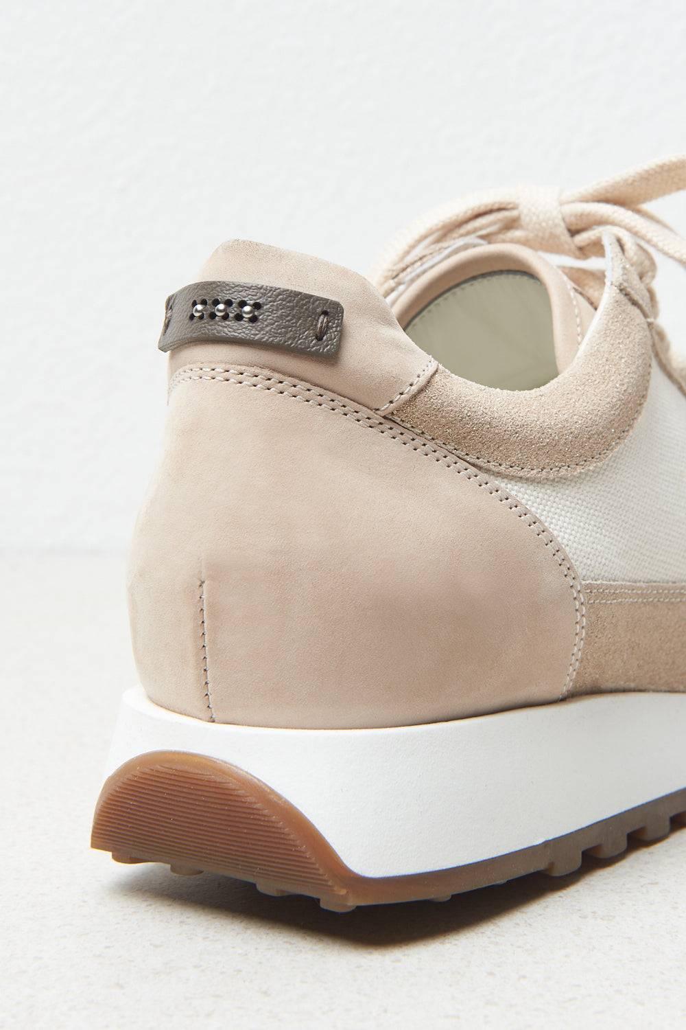 Peserico Sneaker In Canvas E Pelle Nabuk