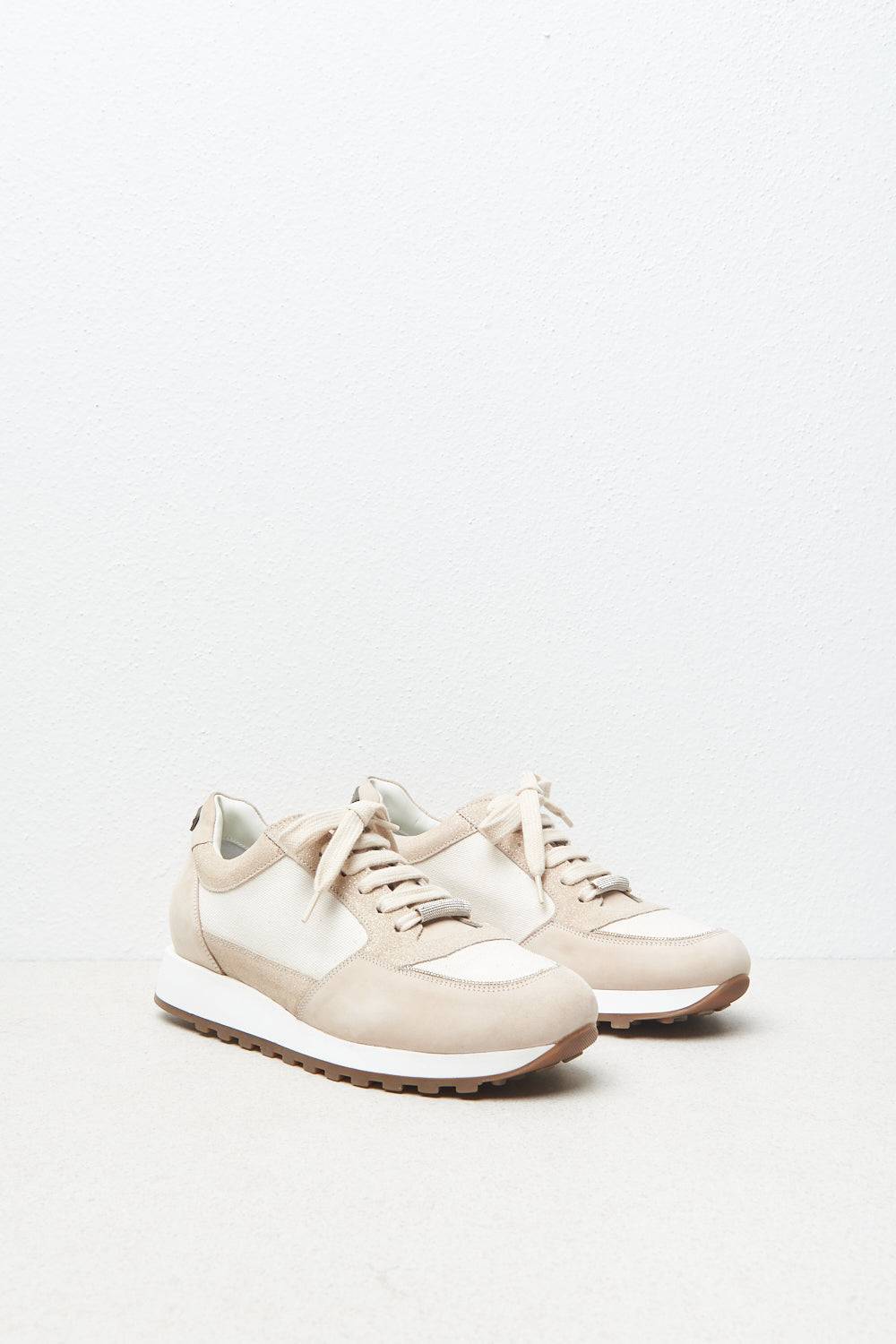 Peserico Sneaker in canvas e pelle nabuk