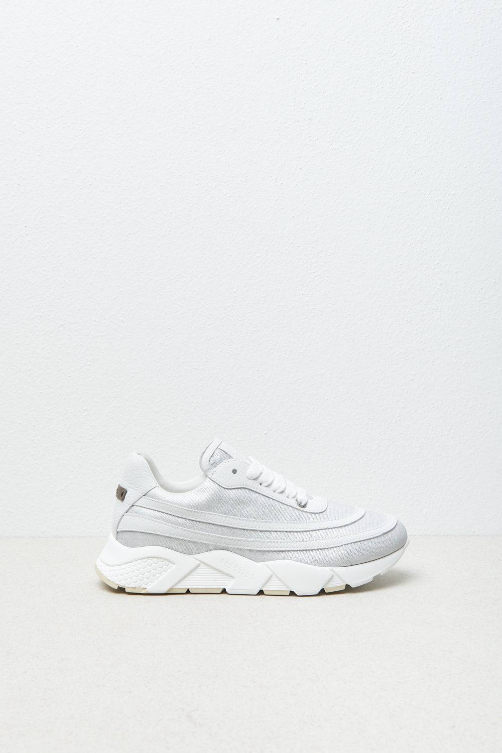 Peserico Sneaker In Canvas Laminato E Pelle Nabuk