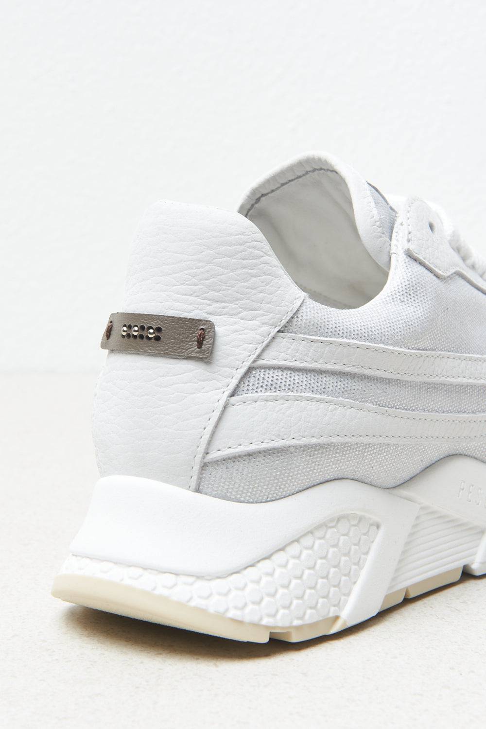 Peserico Sneaker In Canvas Laminato E Pelle Nabuk