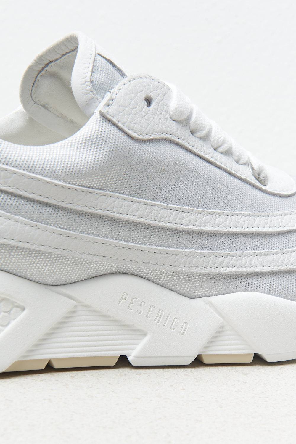 Peserico Sneaker In Canvas Laminato E Pelle Nabuk