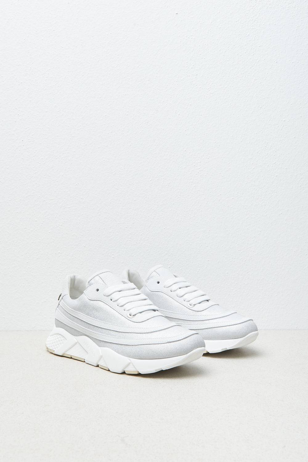 Peserico Sneaker in canvas laminato e pelle nabuk