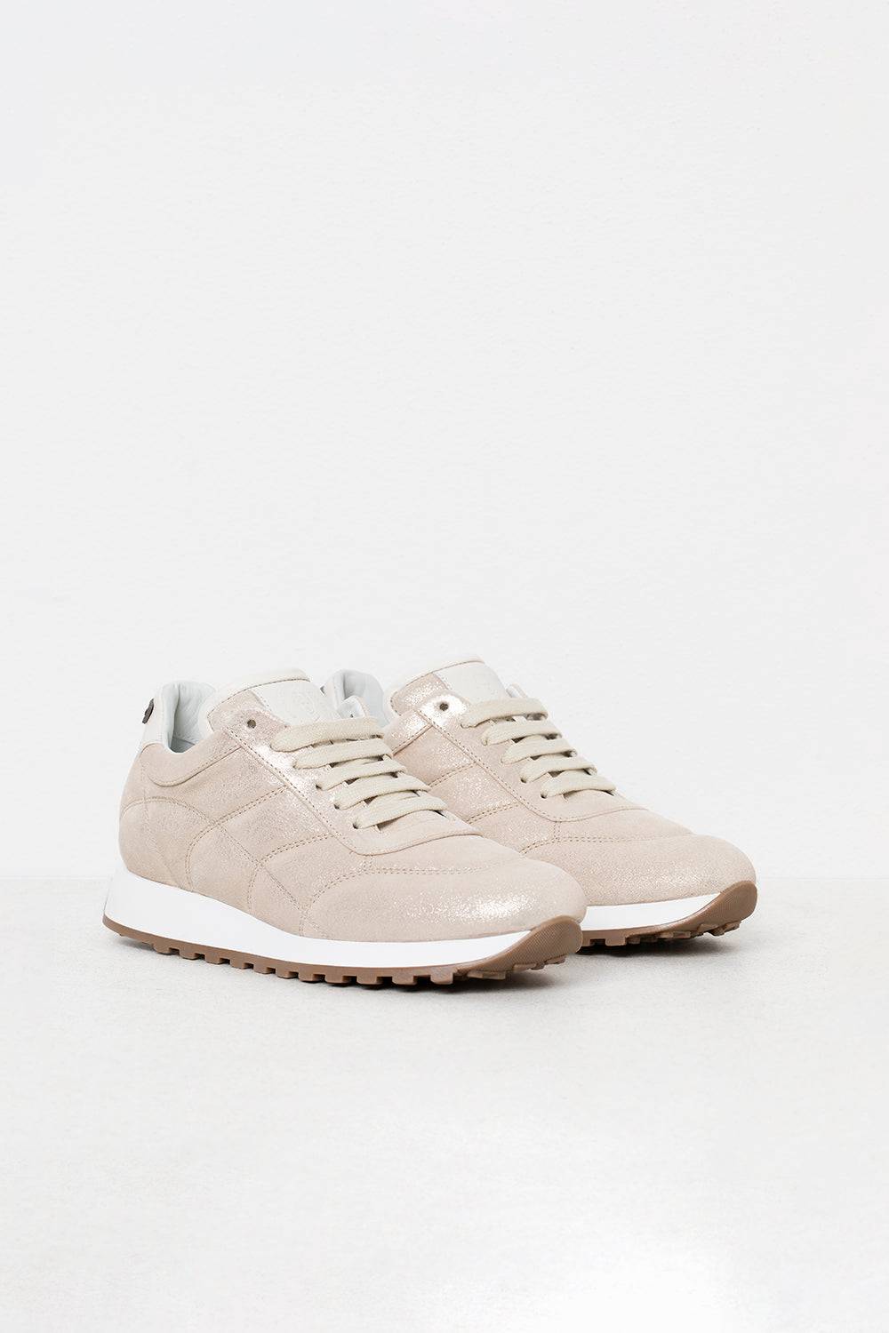 Peserico Sneaker In Pelle Glitter