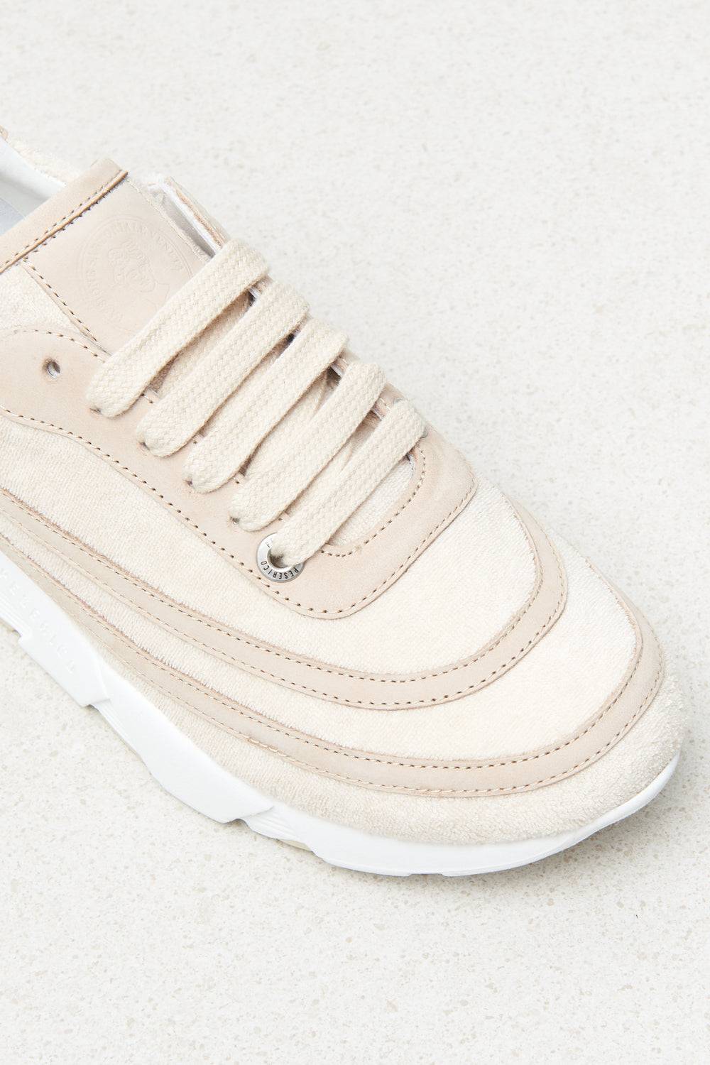 Peserico Sneaker In Spugna E Vera Pelle Nabuk