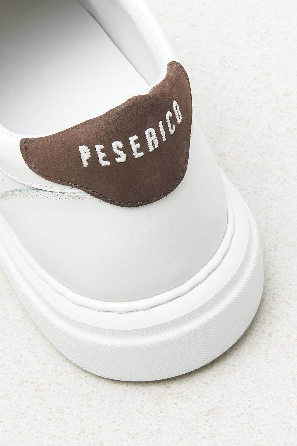 Peserico Sneaker In Vera Pelle Naturale E Nabuck