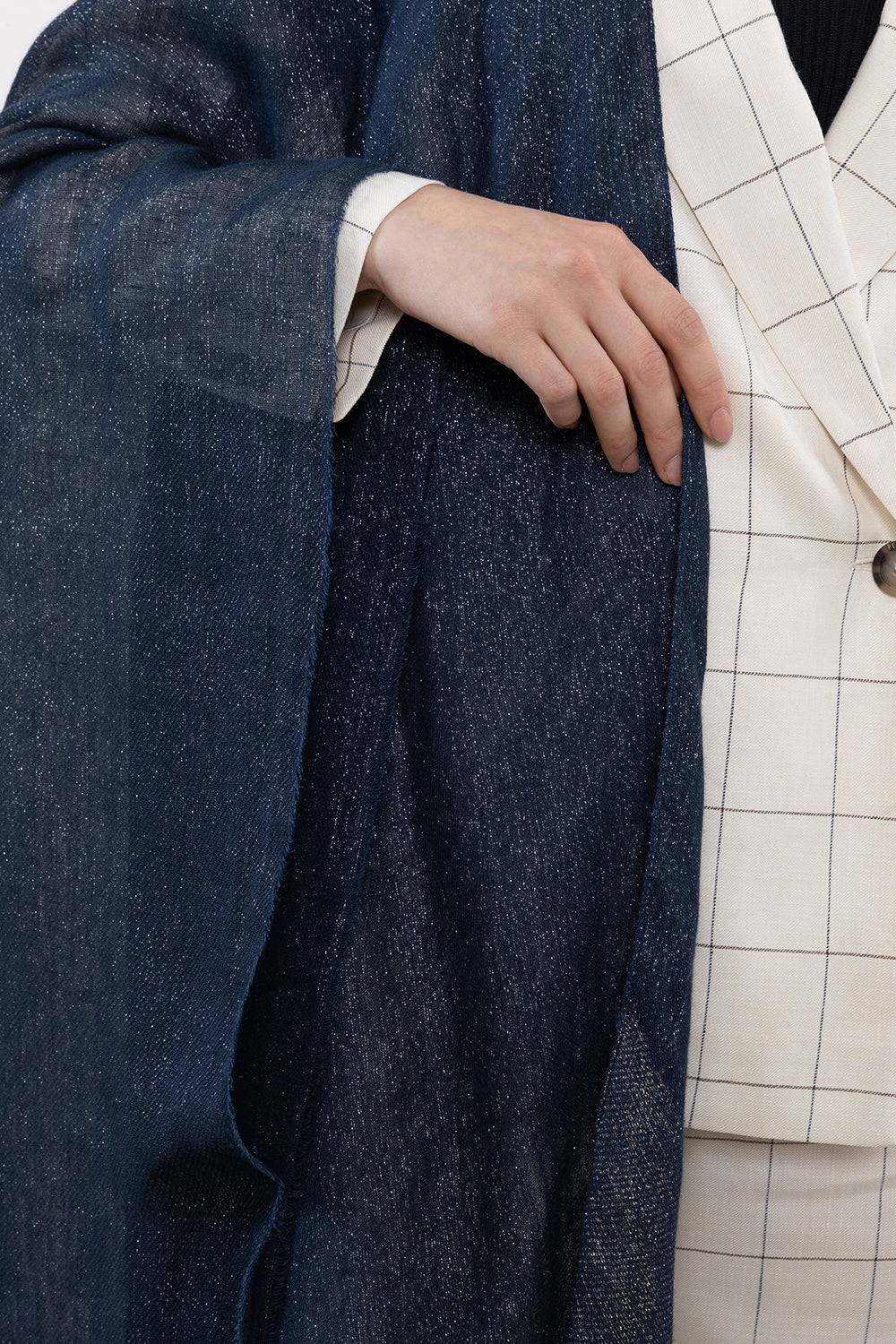 Peserico Stola A Kimono In Lino, Viscosa E Lurex