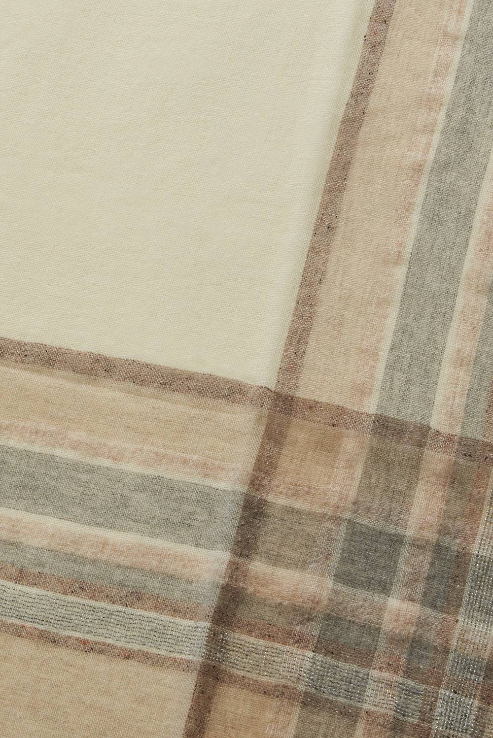 Peserico Stola In Misto Lana Con Righe Fantasia