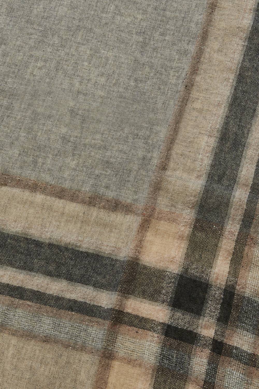 Peserico Stola In Misto Lana Con Righe Fantasia