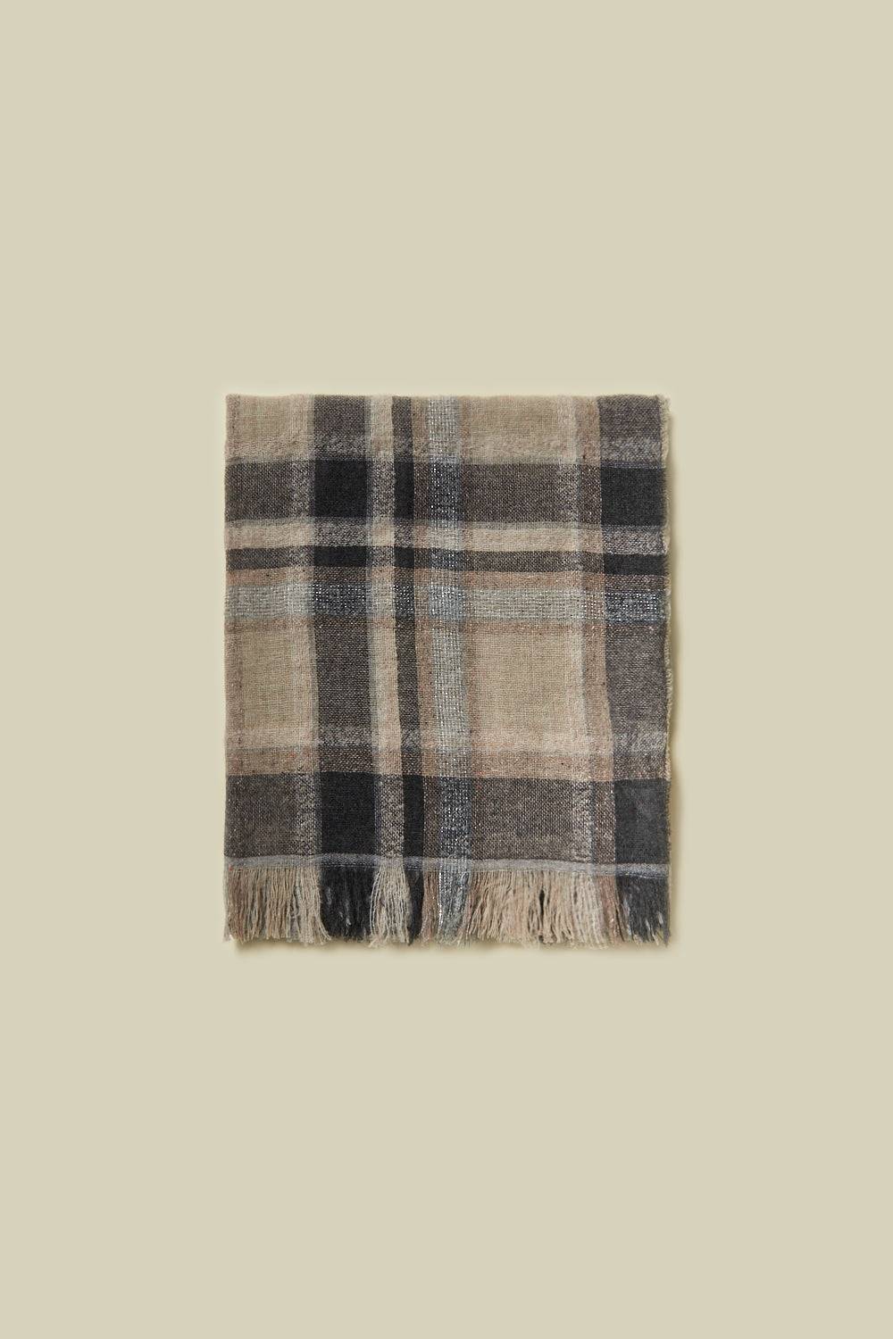 Peserico Stola in misto lana con righe fantasia